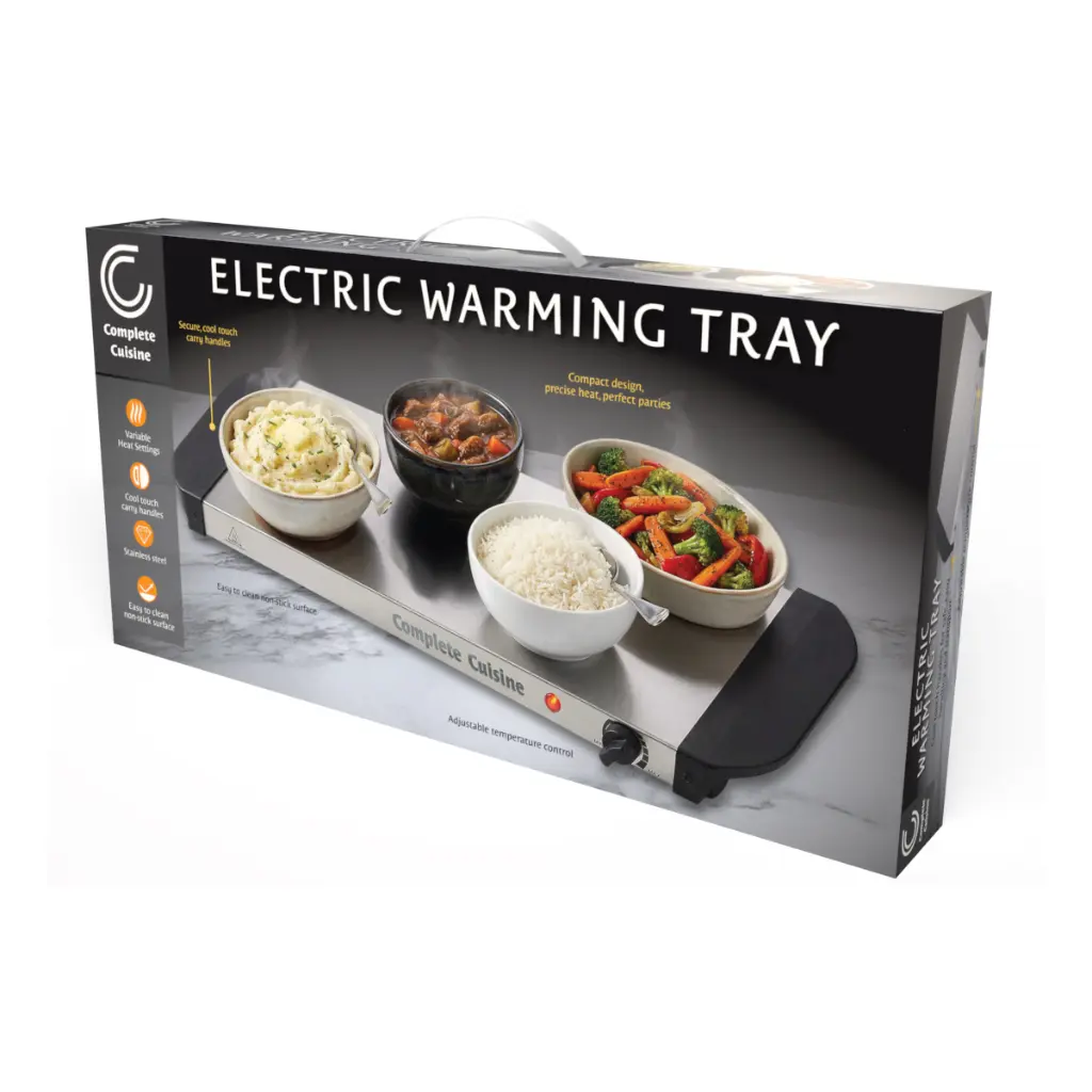 CC-WT-1709-HDL - 17 x 9 Inch Electric Stainless Steel Warming Tray - Box.webp