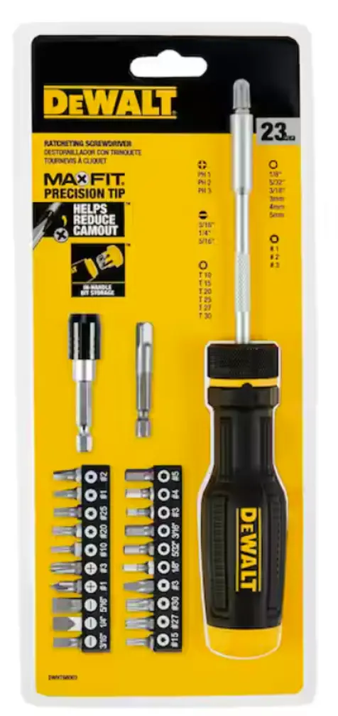 DWHT68003 DeWalt 23pc Ratcheting Screwdriver Set packaging.webp