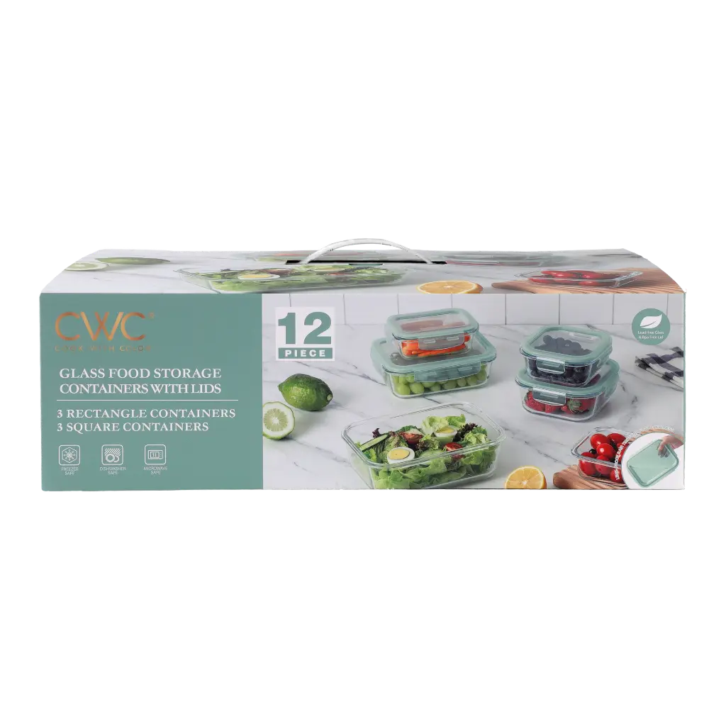 12GLSFSS1K2J - CWC 12pc Glass Food Storage Containers w.Lids - Box.webp