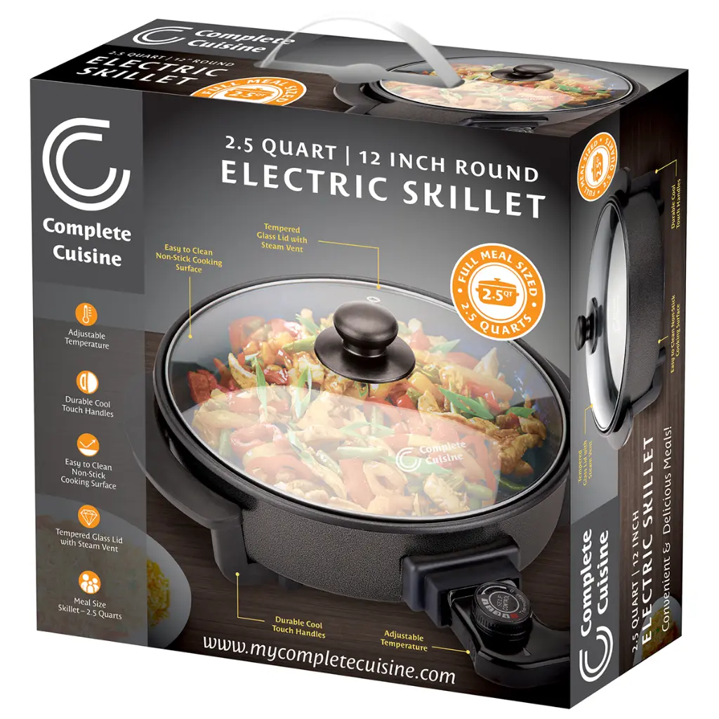 CC-RN-SK1200-HDL- 12 Inch Round Ceramic Electric Skillet with Glass Lid - Box.webp