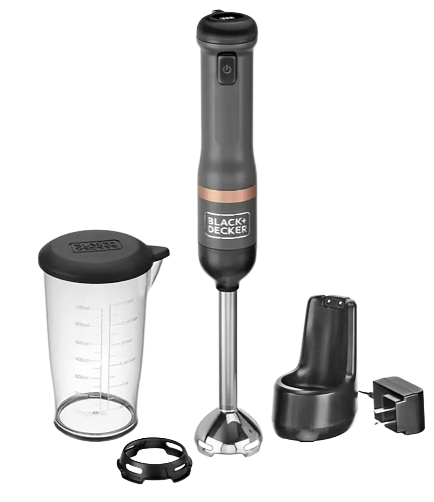 BCKM1011K01 - Black + Decker Kitchen Wand Cordless Immersion Blender Kit - Grey - Set.webp