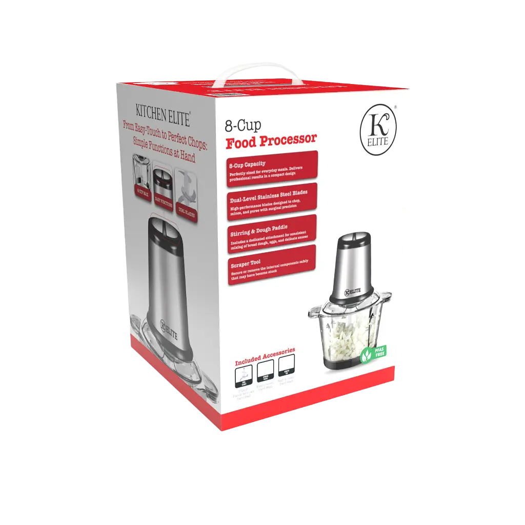 KE-FP800K2J - Kithen Elite 8 Cup Food Processor - Box.webp