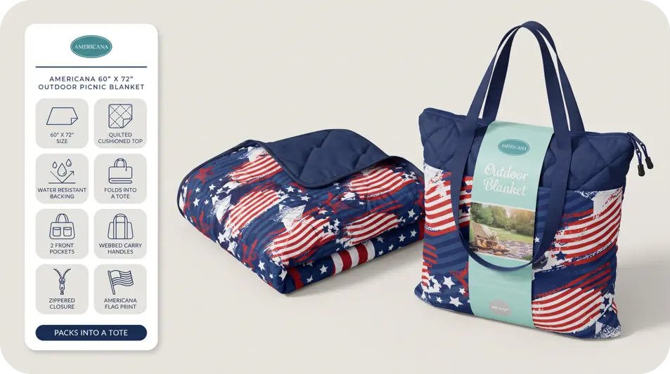 OBL-AMER - American Wave Outdoor Picnic Blanket.webp
