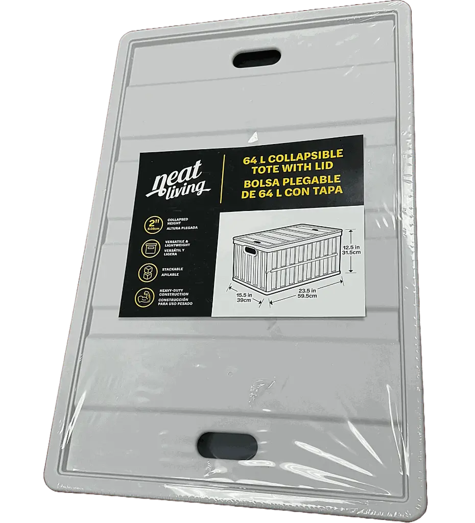 NL-6275-GRY - 2 (Neat Living 64L Collapsible Storage Bin).webp