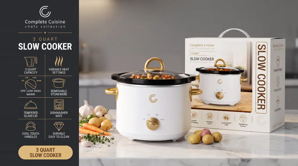 CC-SL3000-CG-HDL - 3QT Slow Cooker Cream - sheet.webp