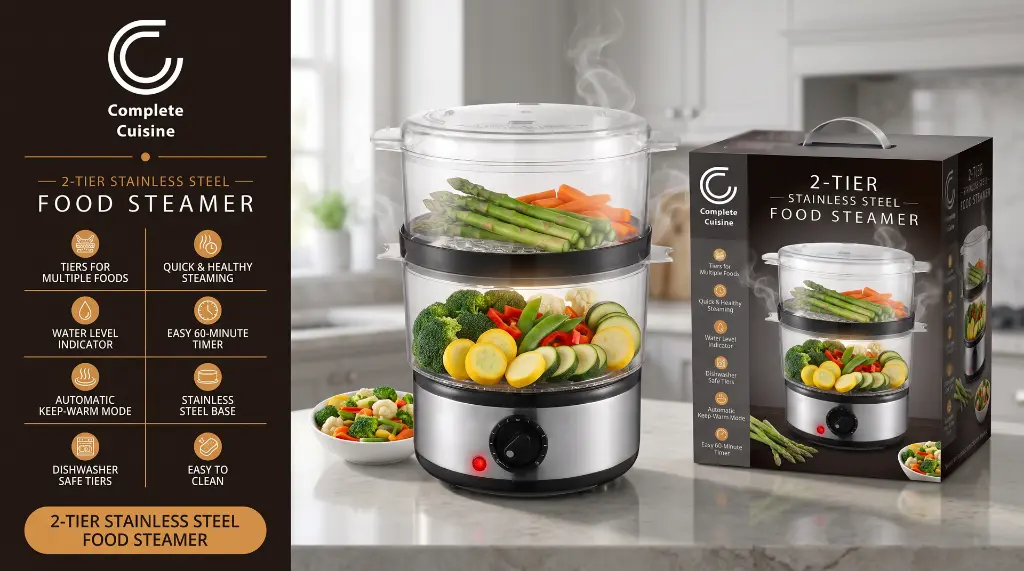 CC-STM200SS-HDL - 2 Tier Food Steamer - sheet.webp