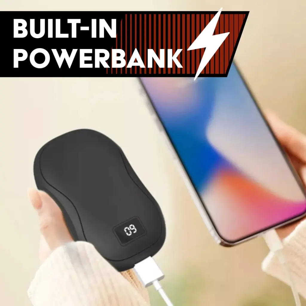 Warm-Living 3in1 Handwarmers with Built in Flashlight & Powerbank - Power Bank.webp