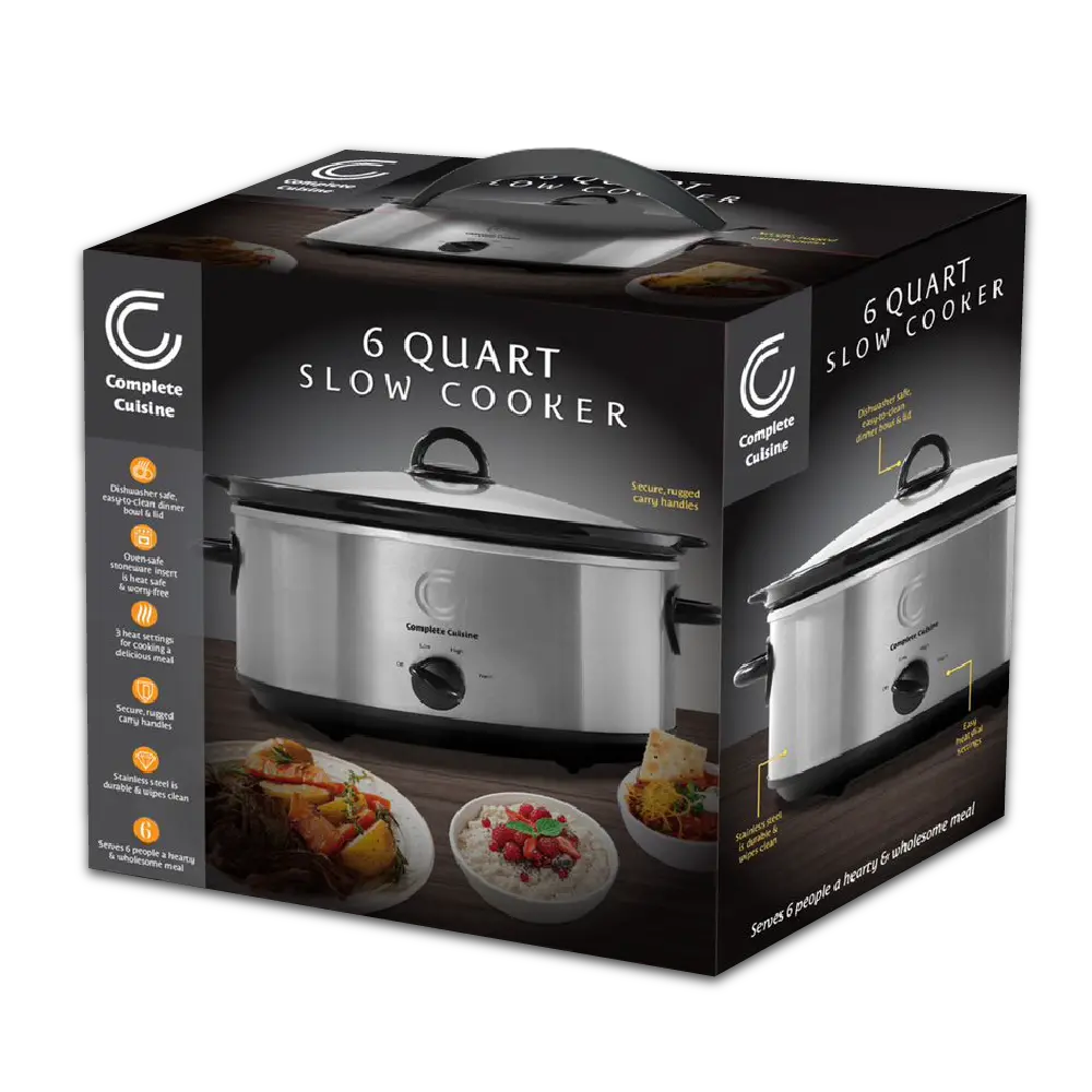 CC-SL-6000-SS-HDL  6QT Slow Cooker - 3D Box with Handle 2.webp