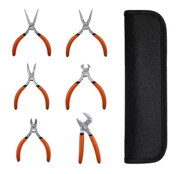 Black+Decker 6 PC Mini Plier Set w/ Storage Case 