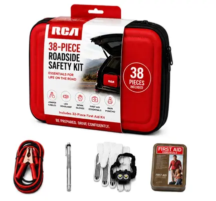 RCA 38-Piece Roadside Safety Kit 