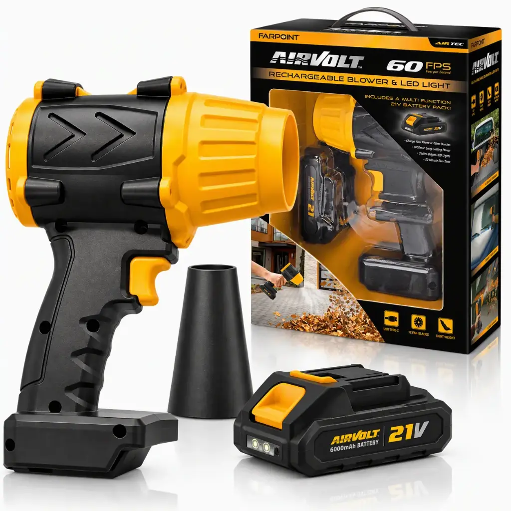 Farpoint Cordless Rechargeable Blower with LED Light 