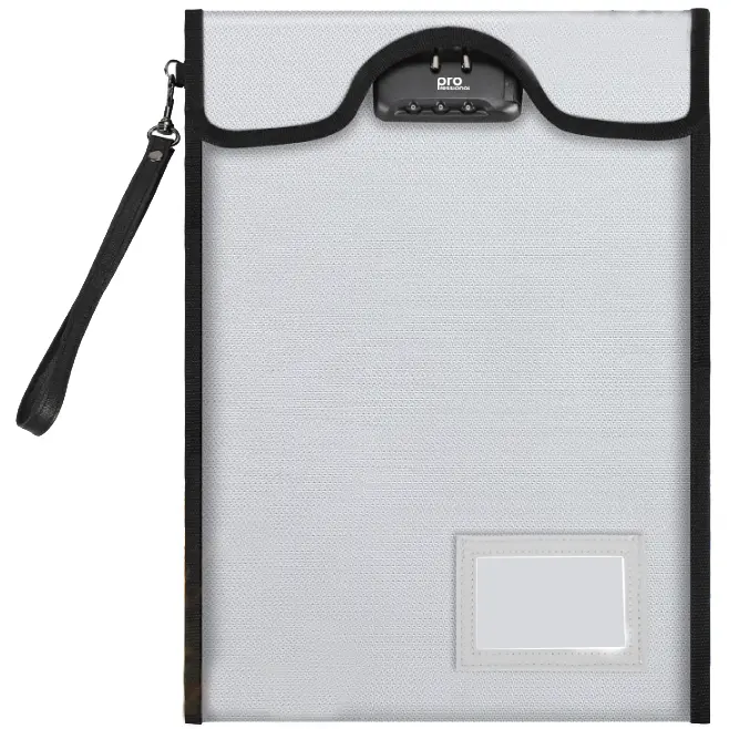 Professional 14”x11” Security Bag with Combination Lock - Silver