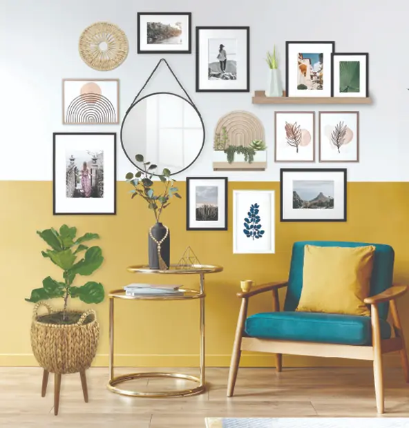 Lily & Faye 7pc Matted Gallery Wall Frame Set-Black