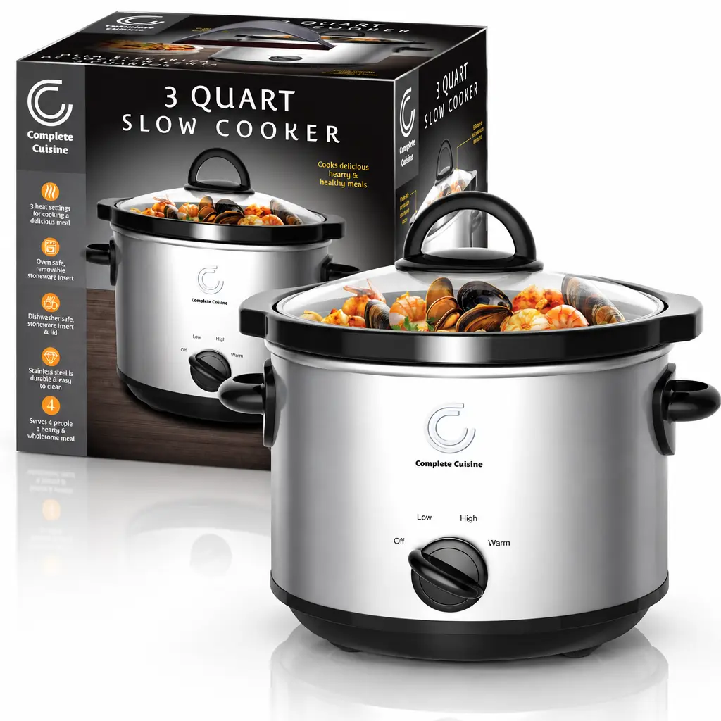 Complete Cuisine 3.0 QT Slow Cooker 