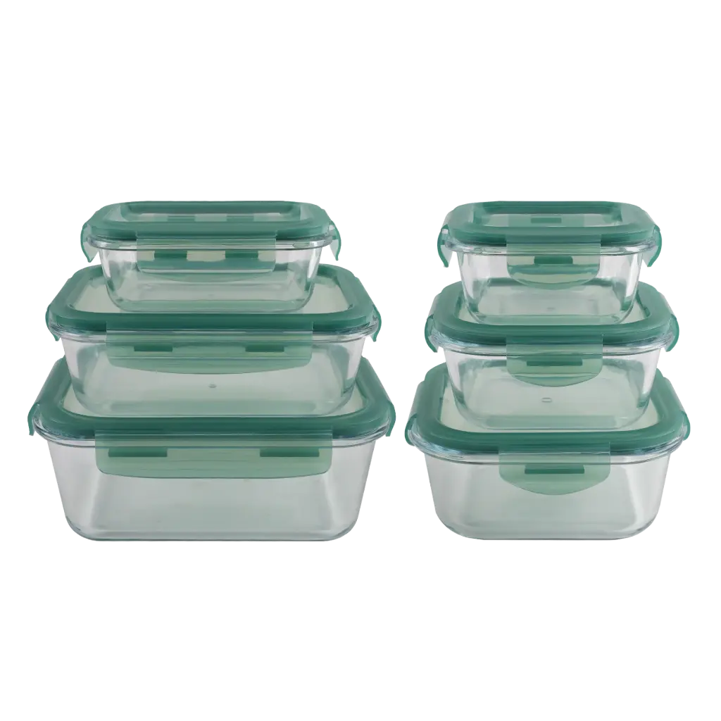 CWC 12-Piece Glass Food Storage Container Set with Lids  