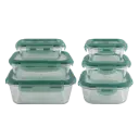 CWC 12-Piece Glass Food Storage Container Set with Lids  